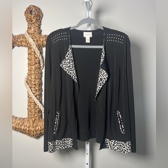 Chico’s Moto Animal Studded Jacket - Picture 3 of 8